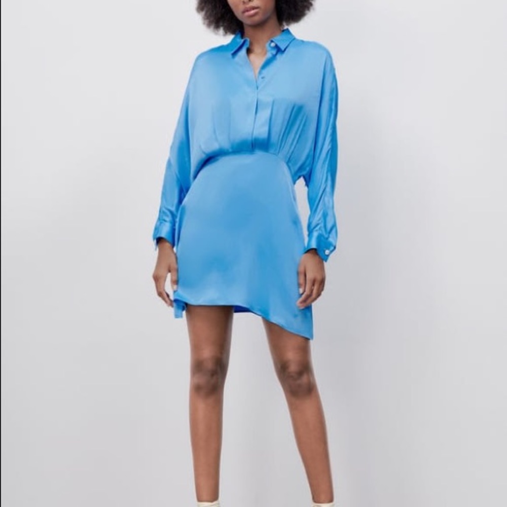 Zara Satin Effect Mini Dress, size S